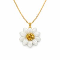 Resin Flower Pendant Necklace